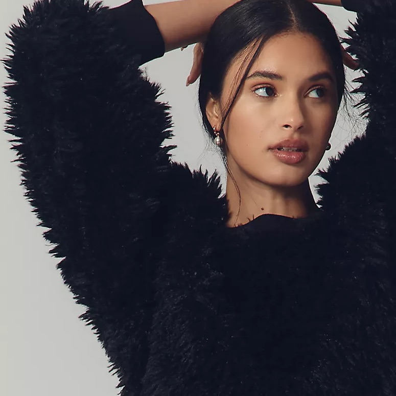 Anthropologienwt Relaxed Fluffy Sweatshirt